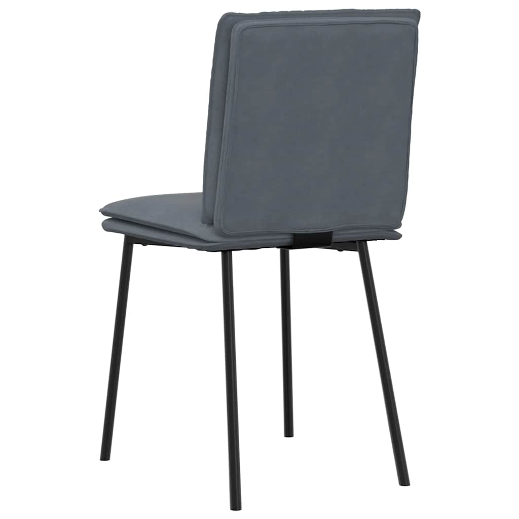 Kitchen chairs, 4 pcs., dark grey, velvet