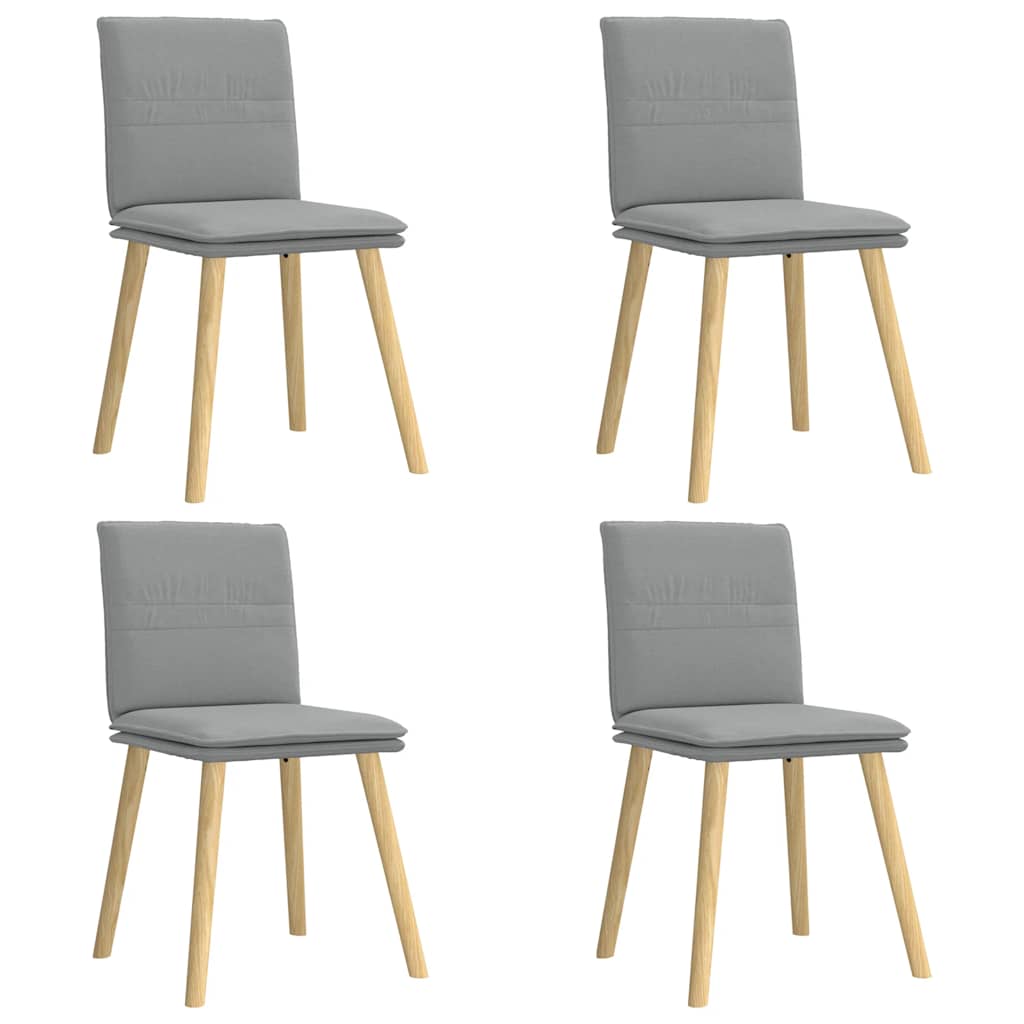 Swivel kitchen chairs, 4 pcs., light grey, fabric