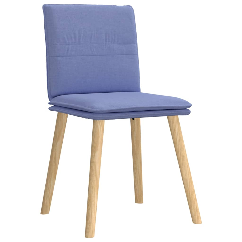 Dining room chairs 4 pcs Jeans Blue fabric