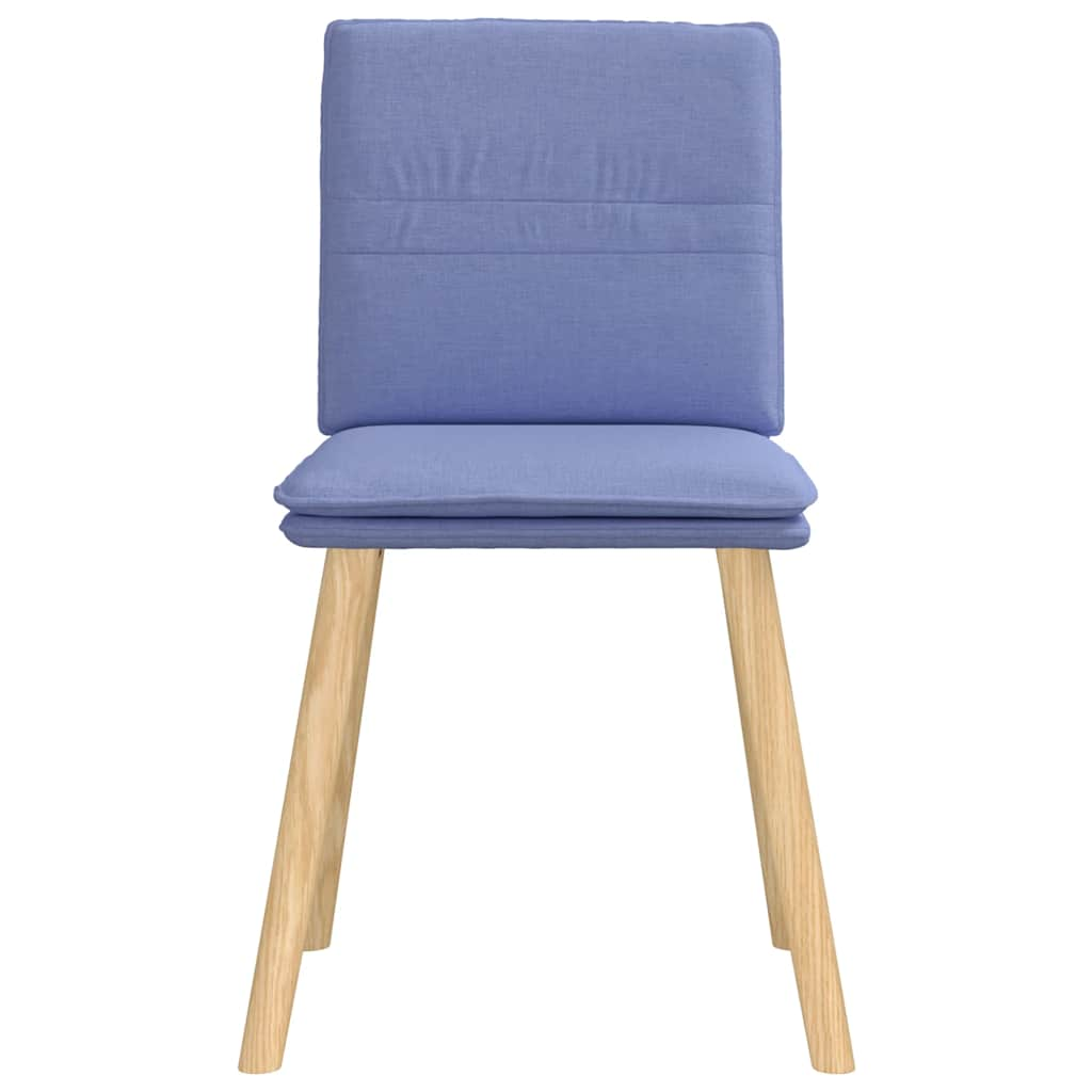 Dining room chairs 4 pcs Jeans Blue fabric