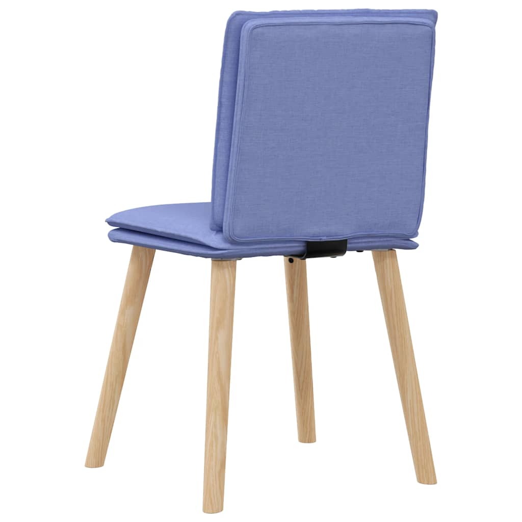 Dining room chairs 4 pcs Jeans Blue fabric