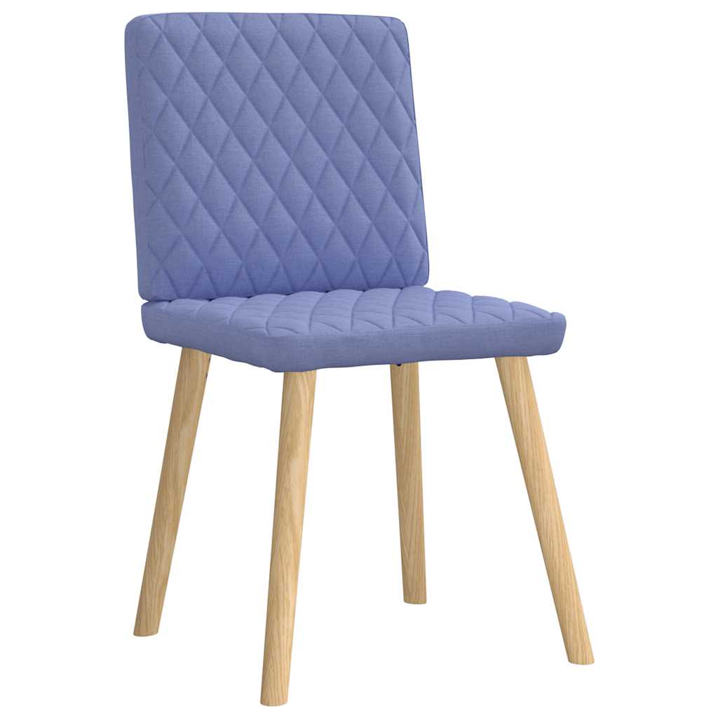 Dining room chairs 6 pcs Jeans Blue fabric