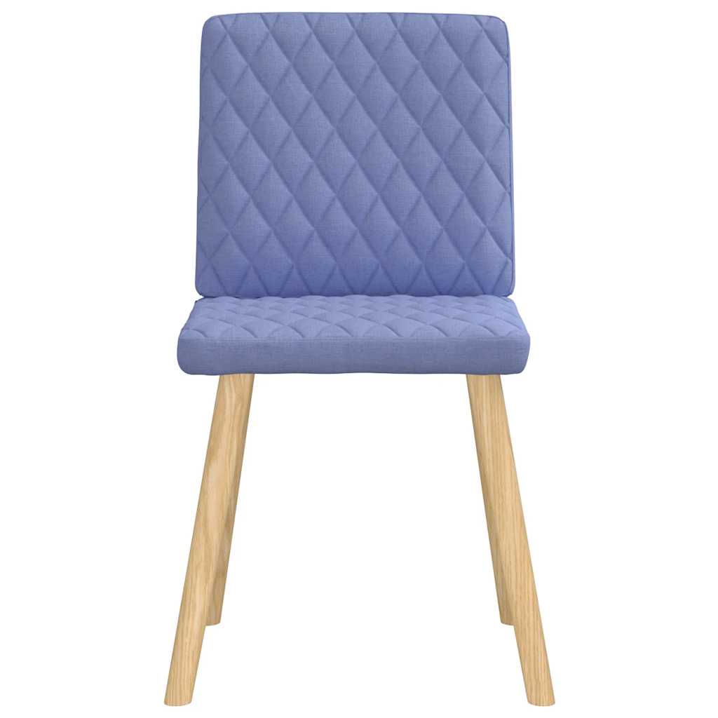 Dining room chairs 6 pcs Jeans Blue fabric