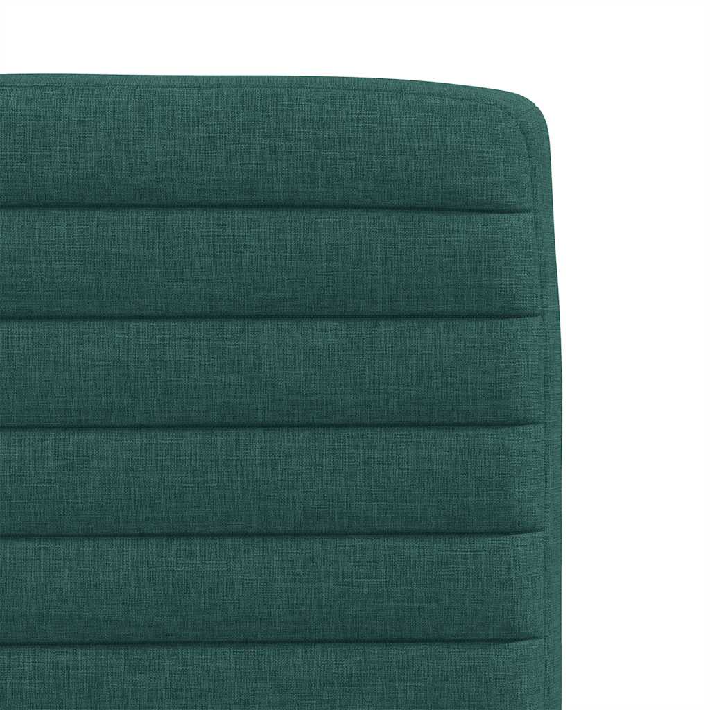 Scaune de bucătărie, 6 buc., verde închis, material textil