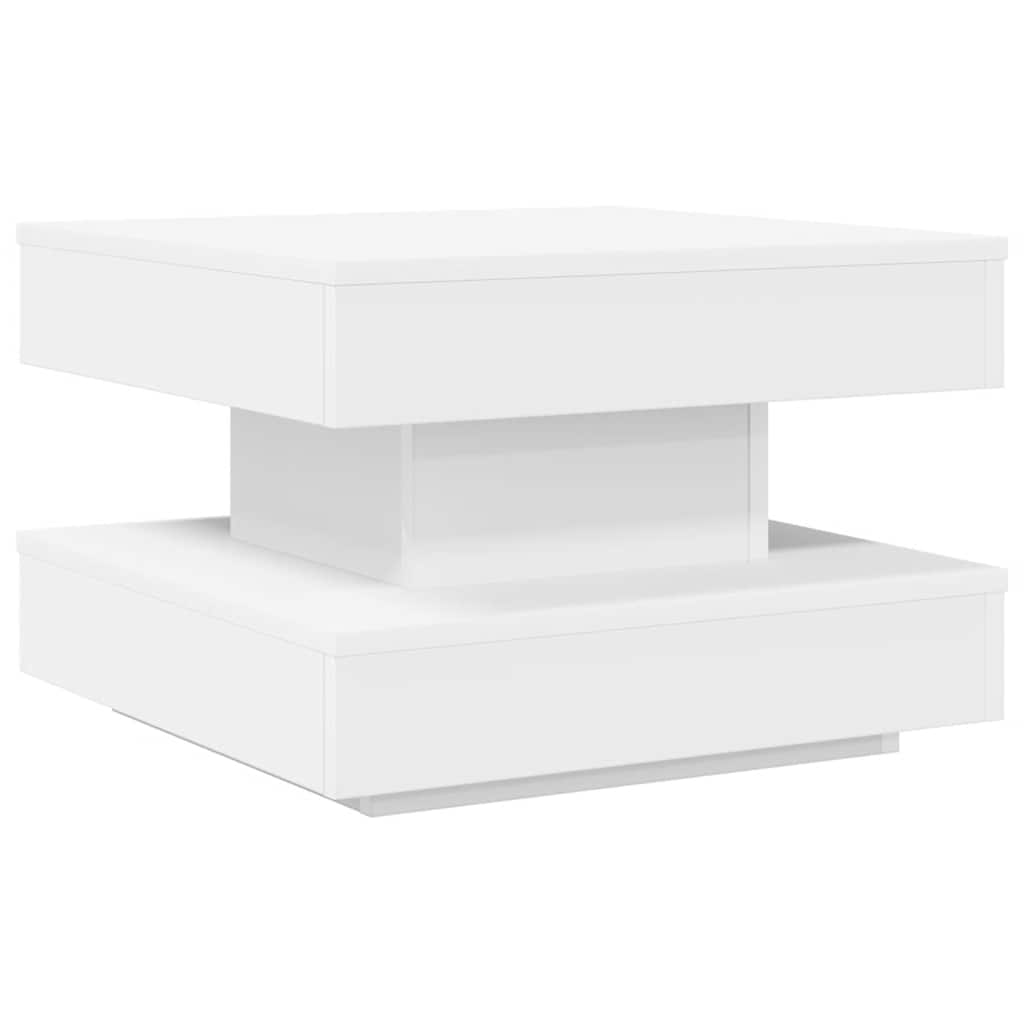 360 degree rotating coffee table, white 50x50x34.5 cm