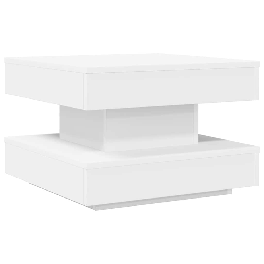 360 degree rotating coffee table, white 50x50x34.5 cm