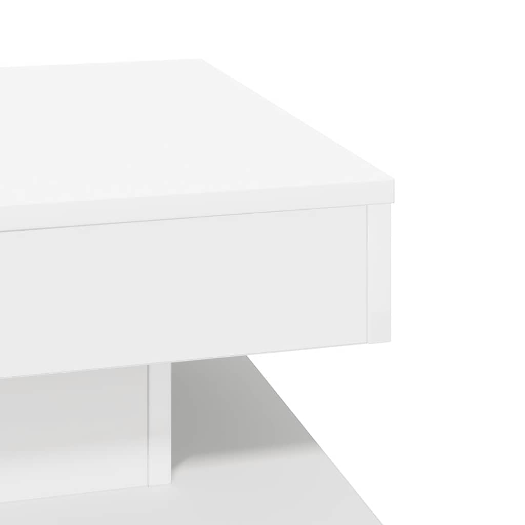 360 degree rotating coffee table, white 50x50x34.5 cm