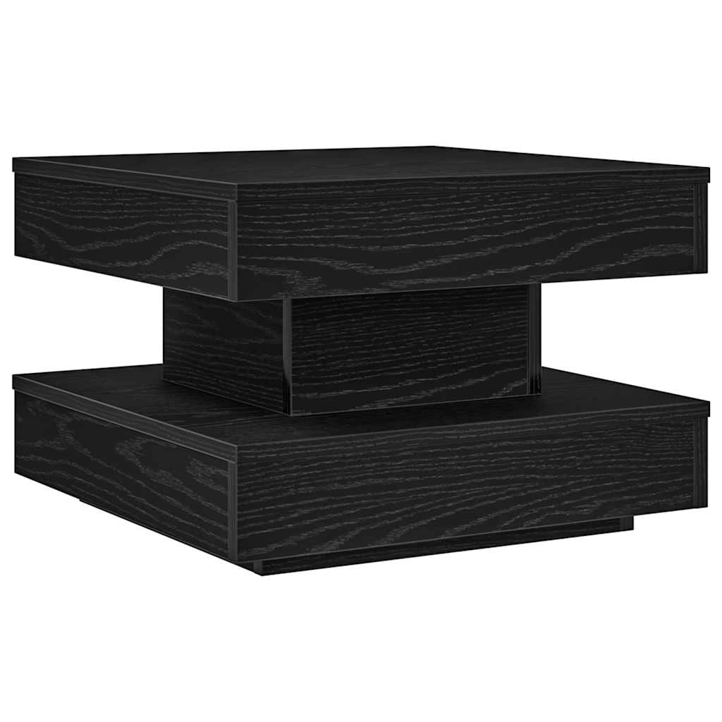 360 degree rotating coffee table, black 50x50x34.5 cm