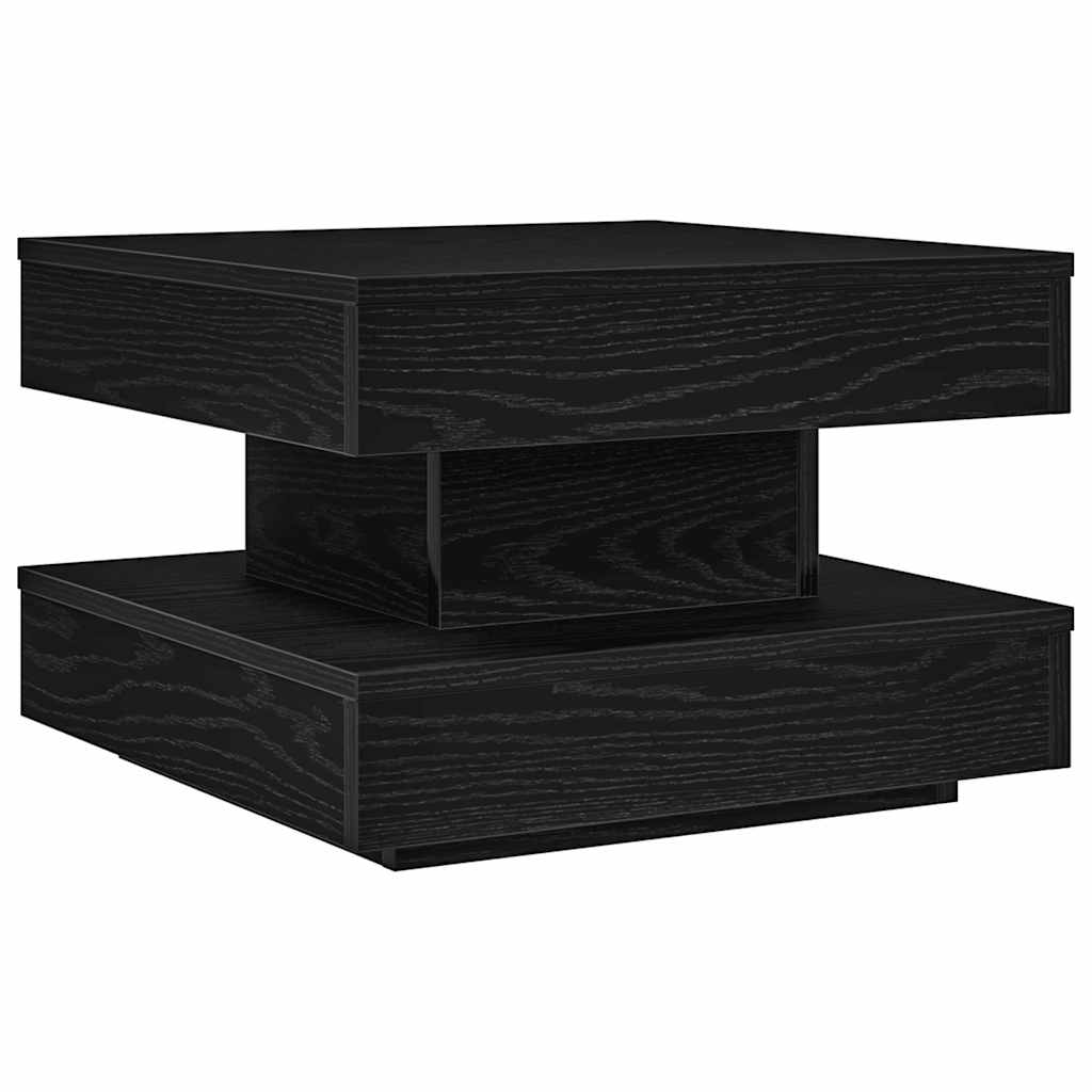 360 degree rotating coffee table, black 50x50x34.5 cm