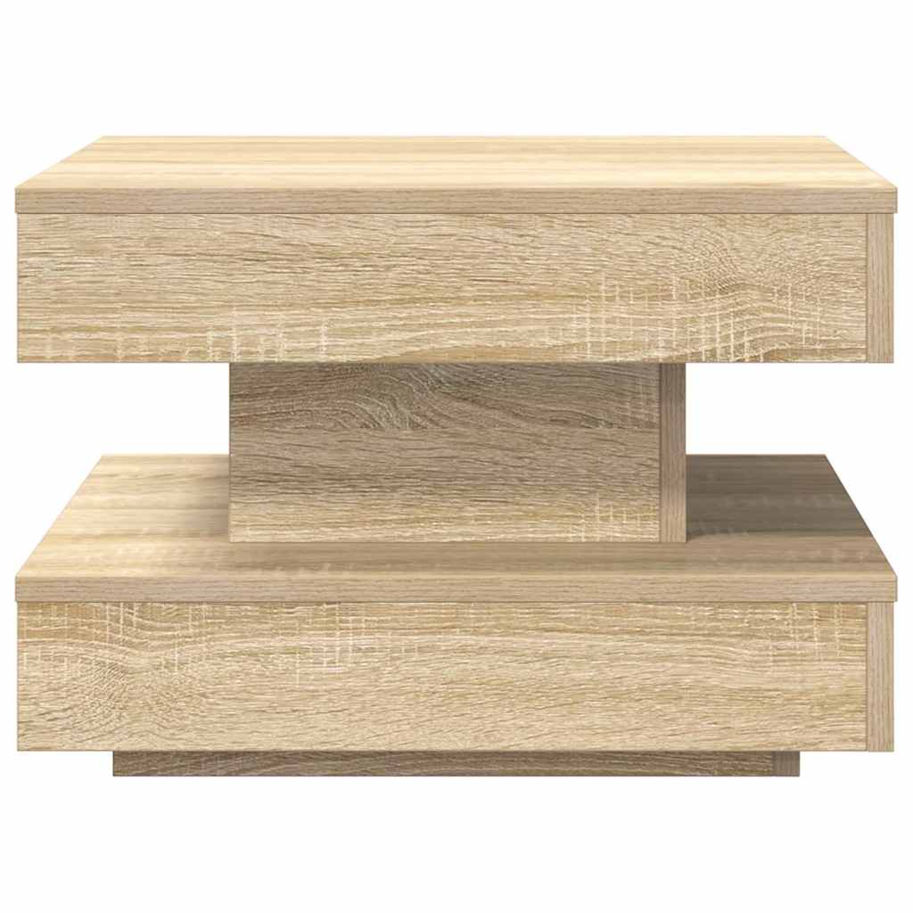 360 degree rotating coffee table, sonoma oak 50x50x34.5 cm