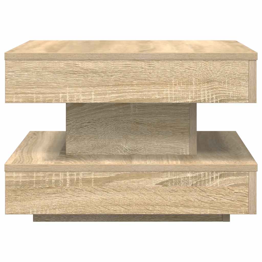 360 degree rotating coffee table, sonoma oak 50x50x34.5 cm