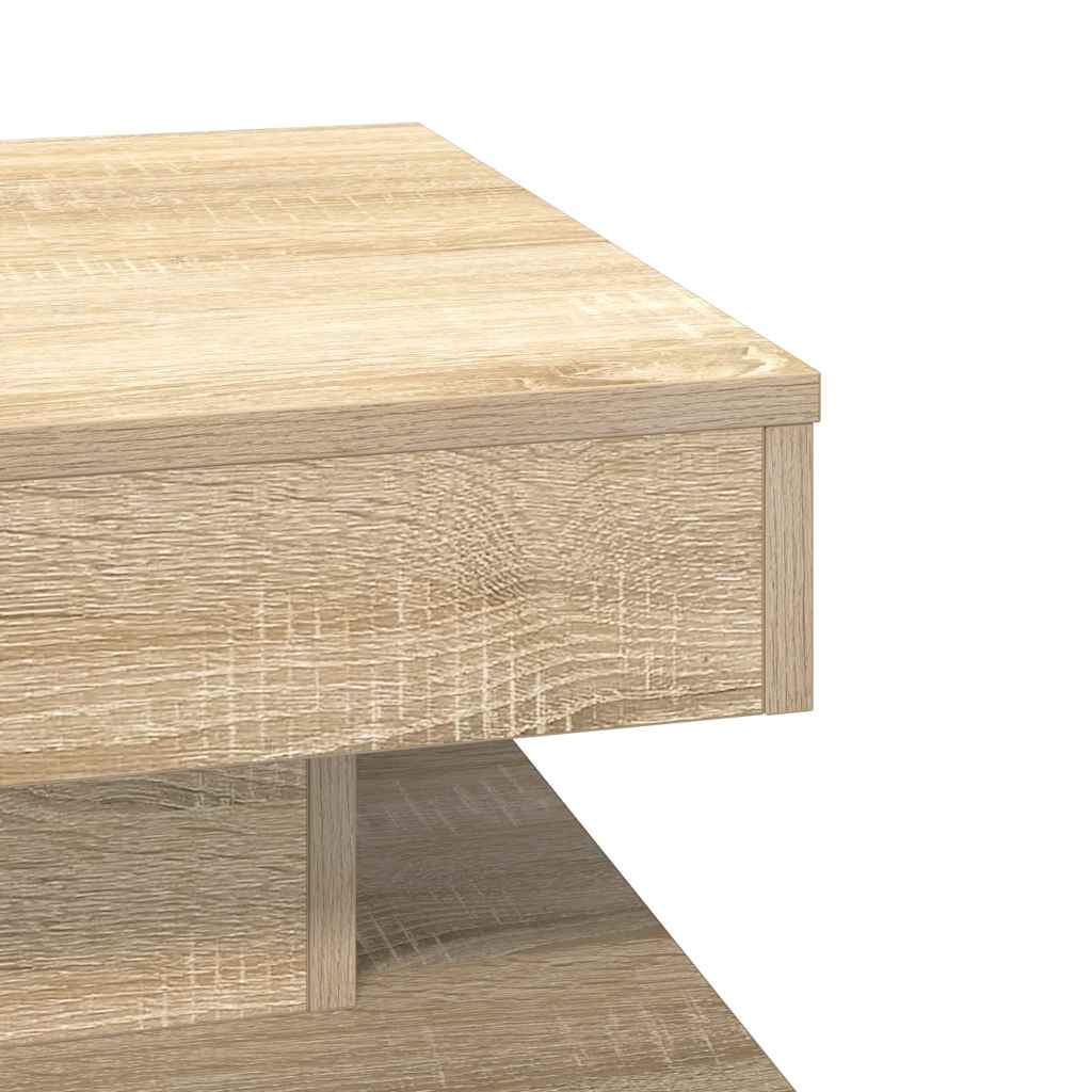 360 degree rotating coffee table, sonoma oak 50x50x34.5 cm