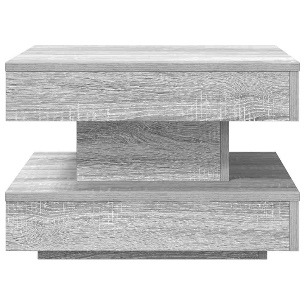 360 degree rotating coffee table, sonoma gray 50x50x34.5 cm