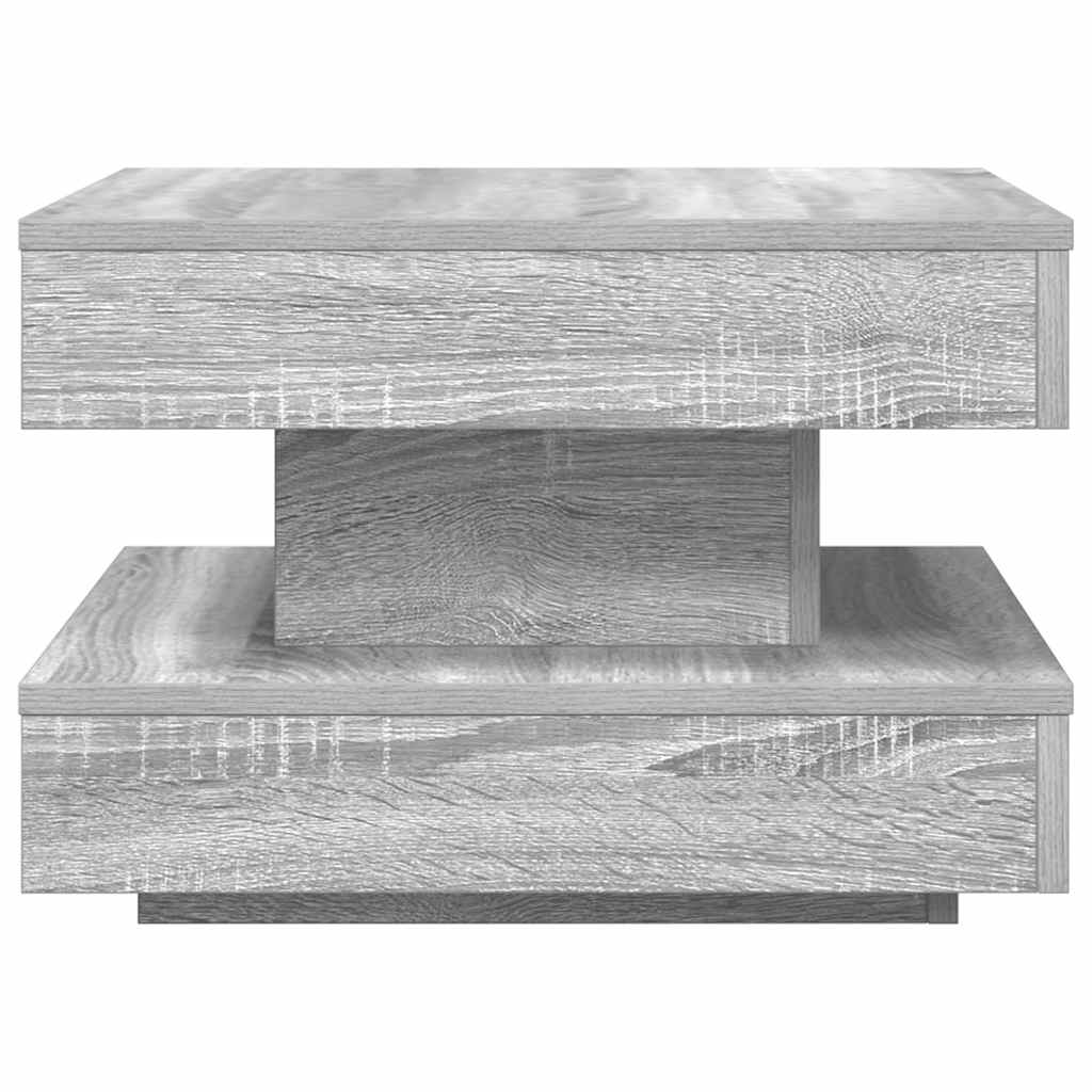 360 degree rotating coffee table, sonoma gray 50x50x34.5 cm