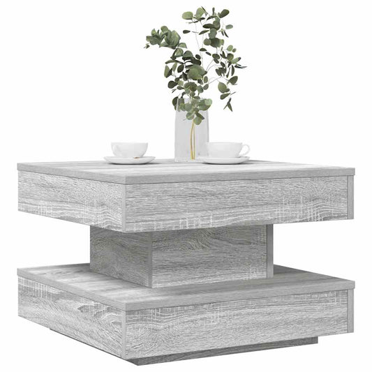 360 degree rotating coffee table, sonoma gray 50x50x34.5 cm