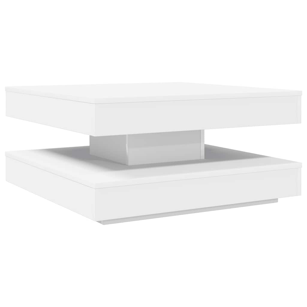 360 degree rotating coffee table, white 70x70x34.5 cm