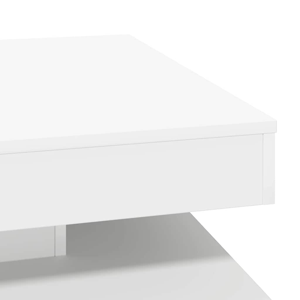 360 degree rotating coffee table, white 70x70x34.5 cm