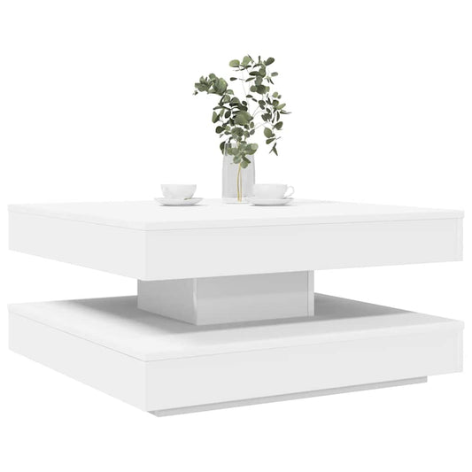 360 degree rotating coffee table, white 70x70x34.5 cm