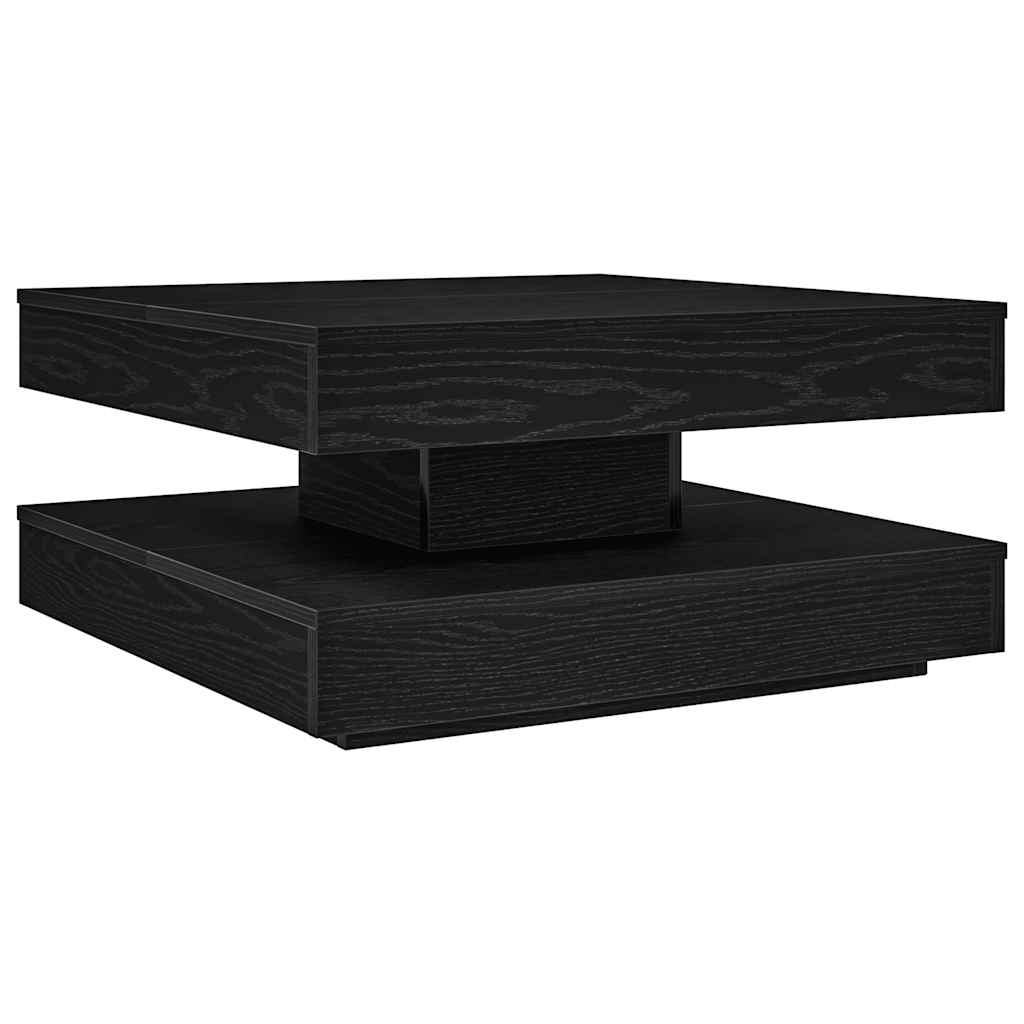 360 degree rotating coffee table, black 70x70x34.5 cm