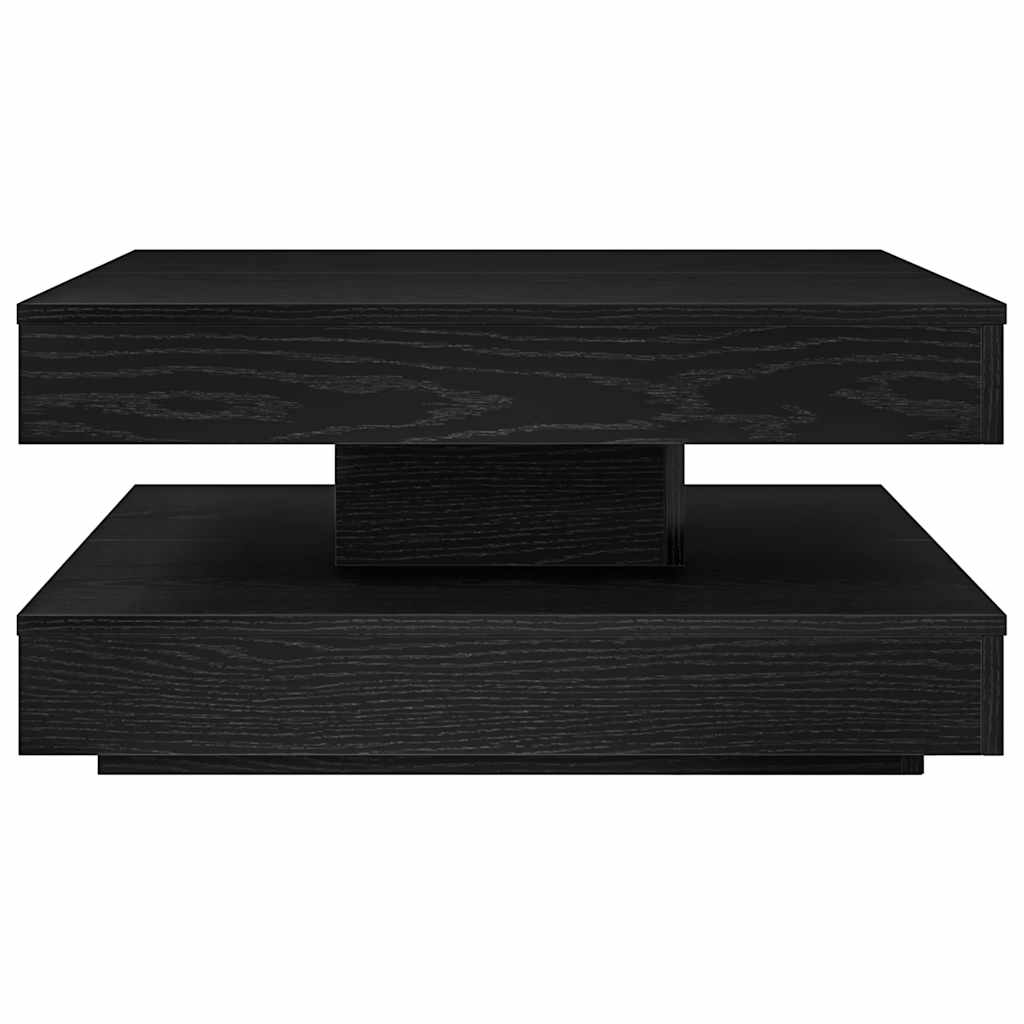 360 degree rotating coffee table, black 70x70x34.5 cm