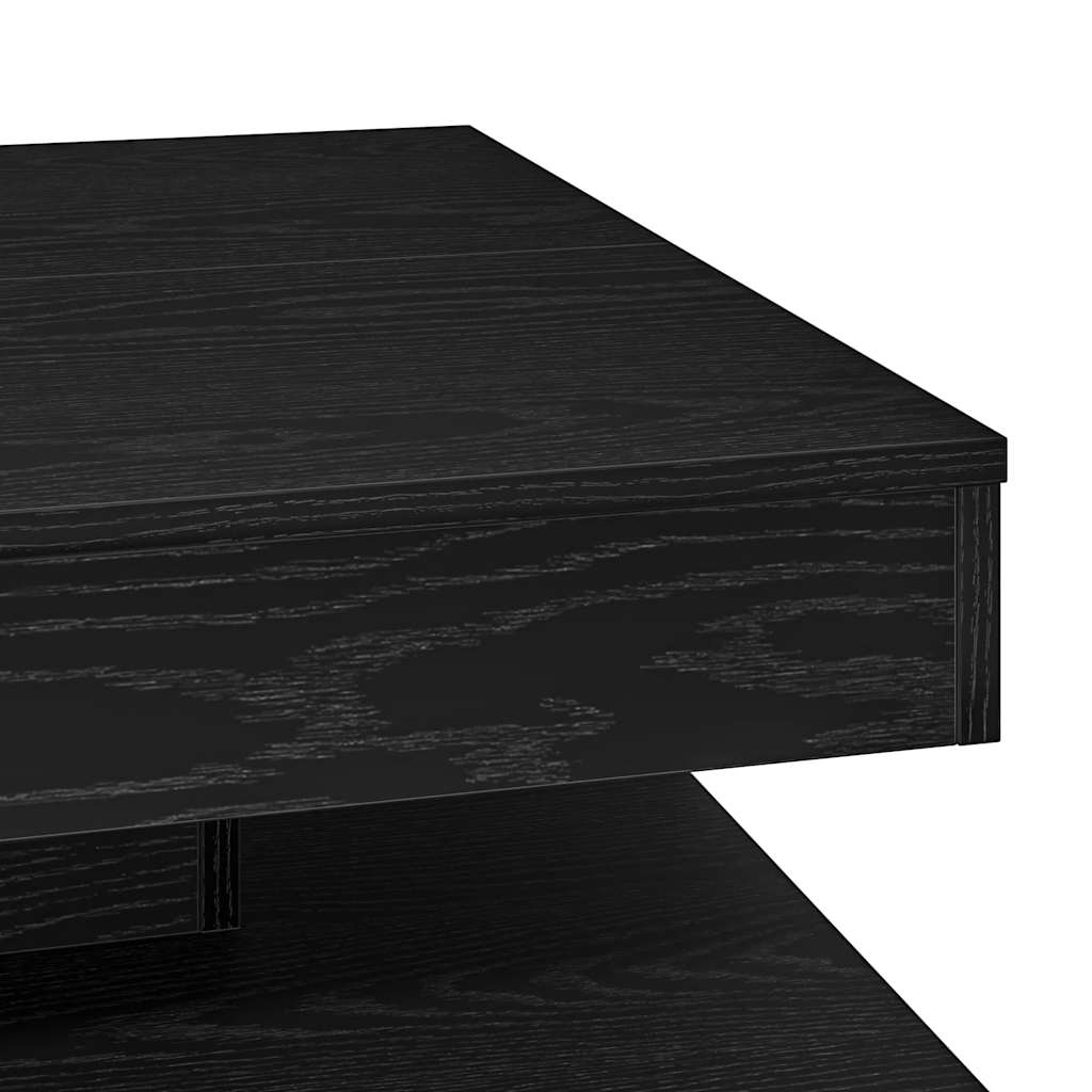 360 degree rotating coffee table, black 70x70x34.5 cm