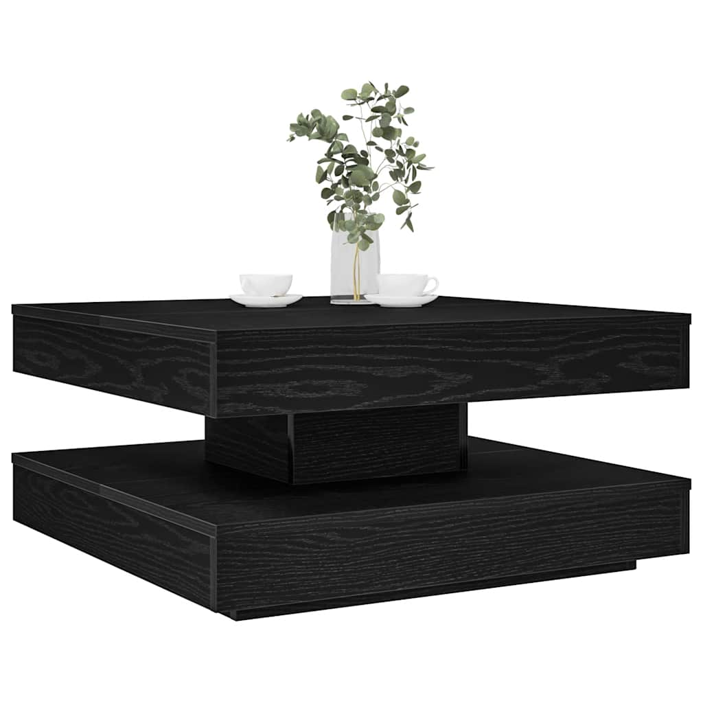 360 degree rotating coffee table, black 70x70x34.5 cm