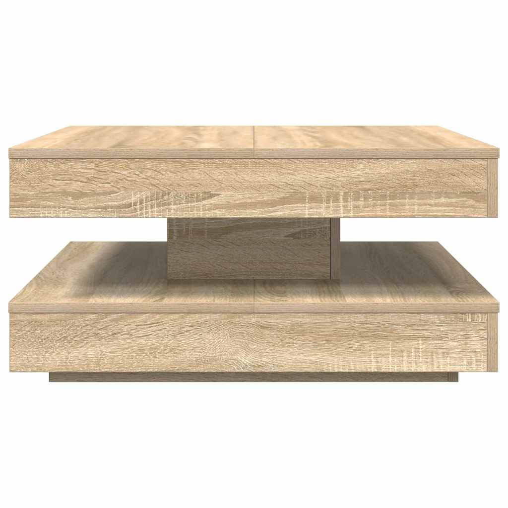 360 degree rotating coffee table, sonoma oak 70x70x34.5 cm