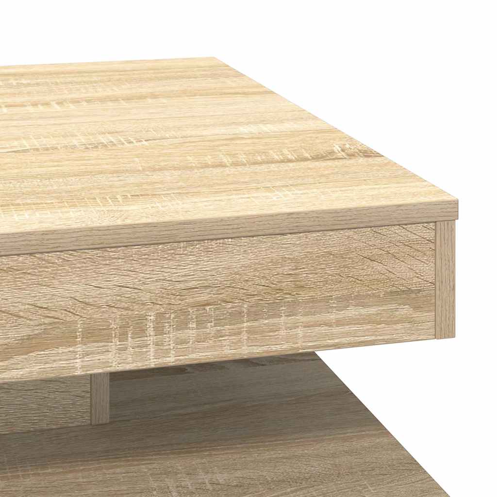 360 degree rotating coffee table, sonoma oak 70x70x34.5 cm