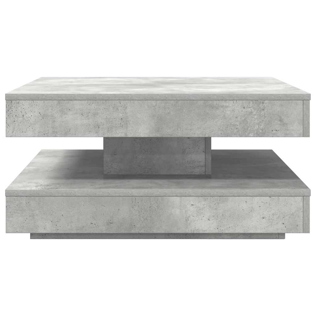 360 degree rotating coffee table, concrete gray 70x70x34.5 cm