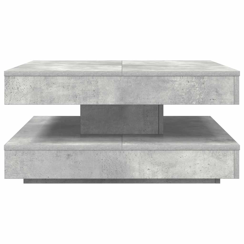 360 degree rotating coffee table, concrete gray 70x70x34.5 cm