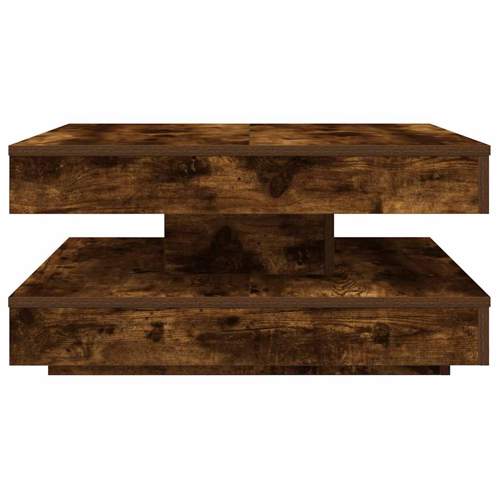 360 degree rotating coffee table, smoked oak 70x70x34.5 cm