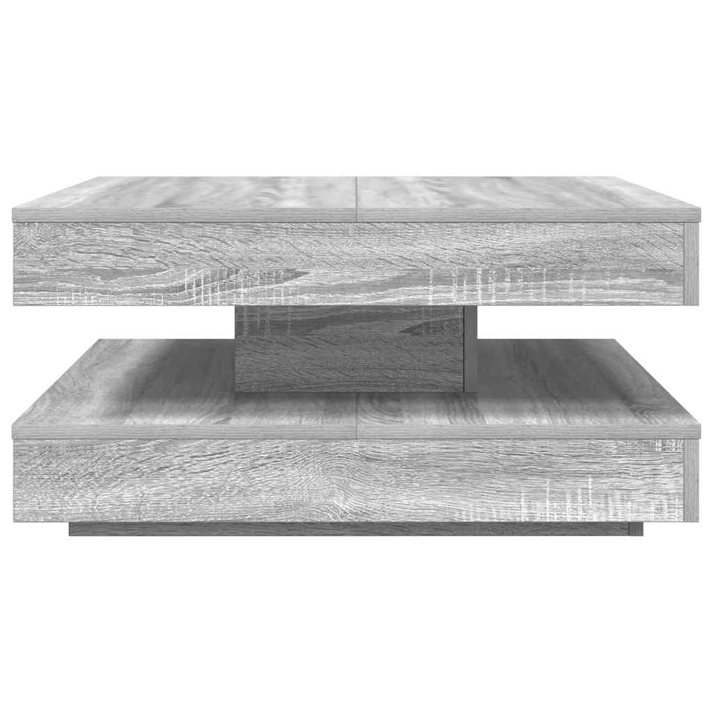 360 degree rotating coffee table, sonoma gray 70x70x34.5 cm