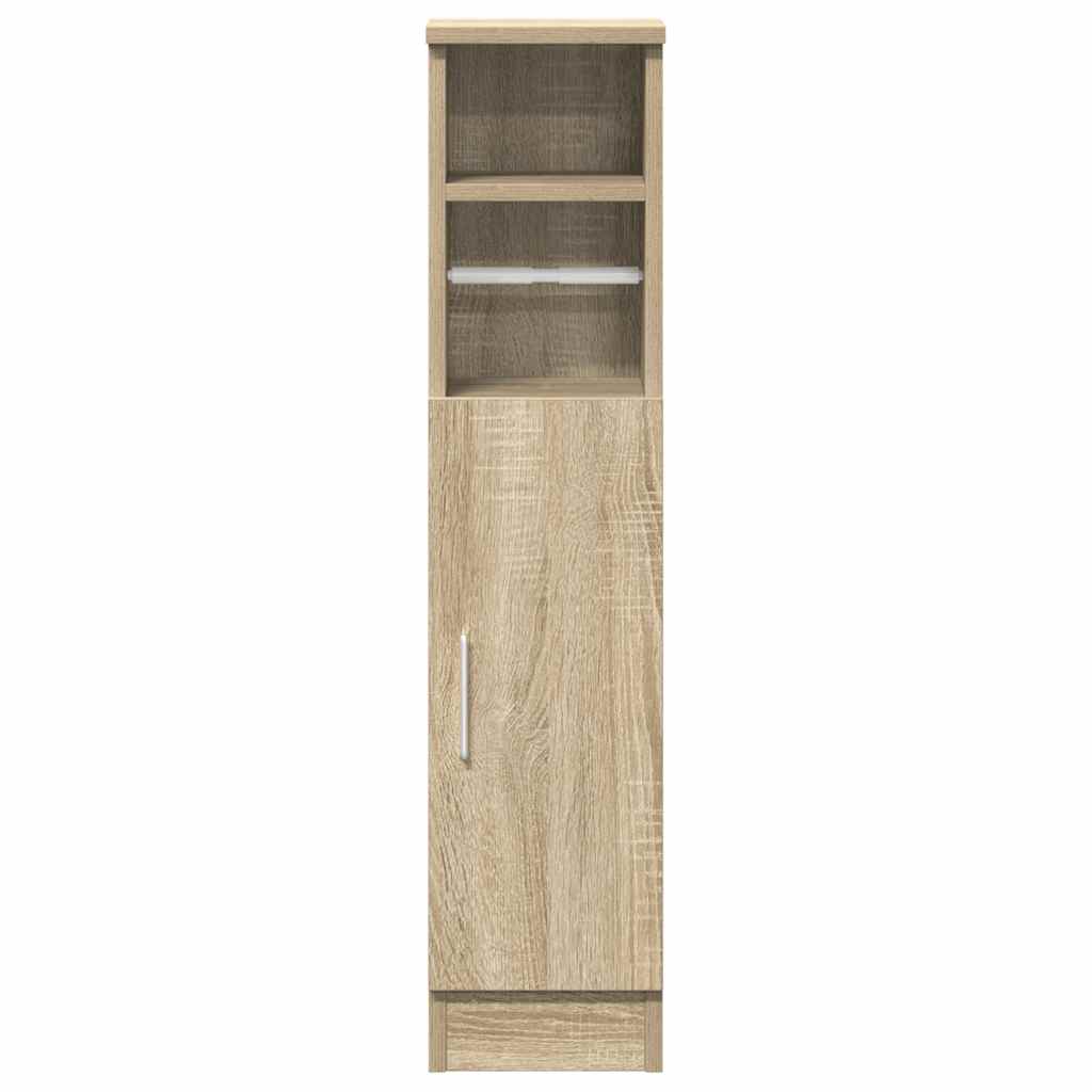 Bathroom cabinet with roller stand, sonoma oak, 20.5x22x90 cm