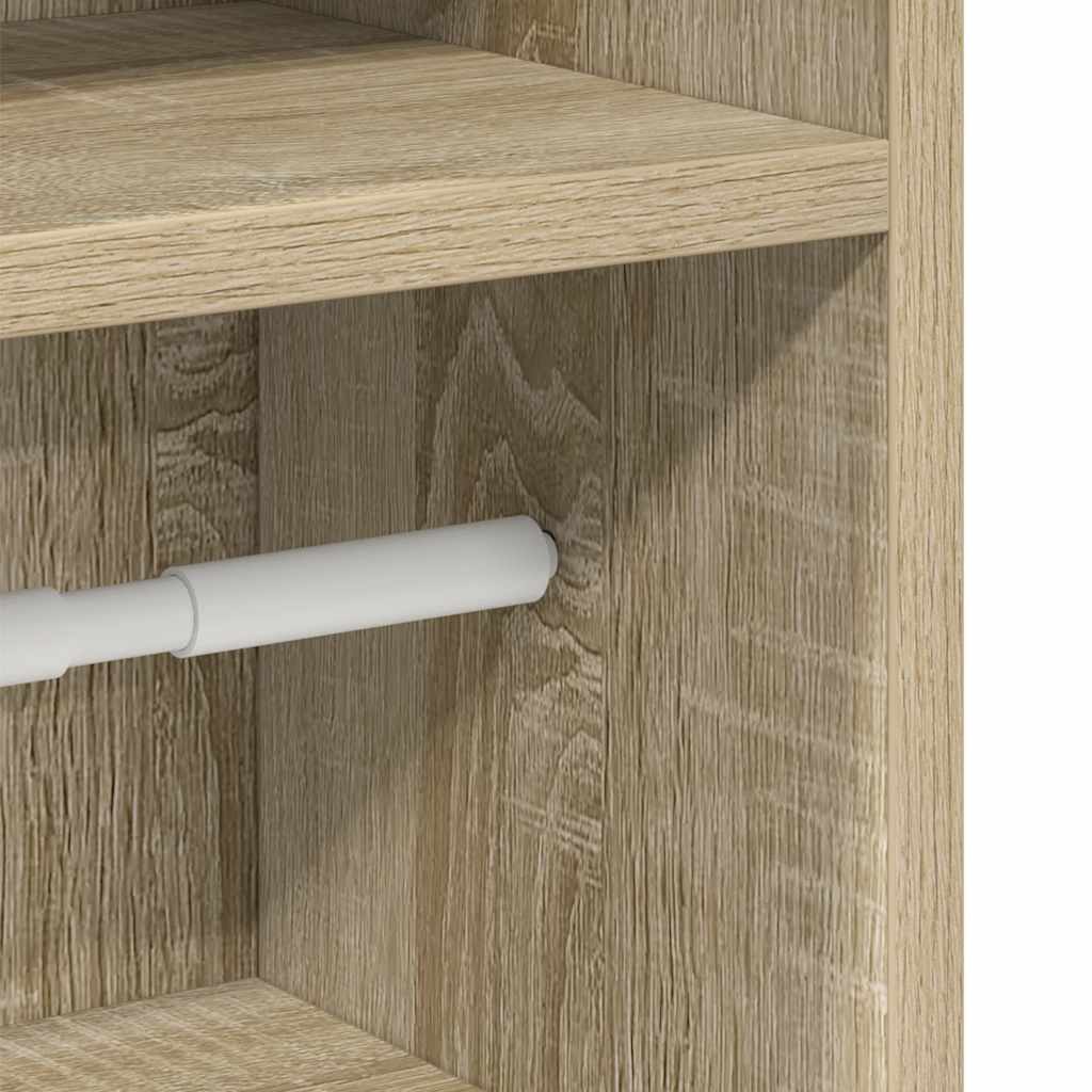 Bathroom cabinet with roller stand, sonoma oak, 20.5x22x90 cm