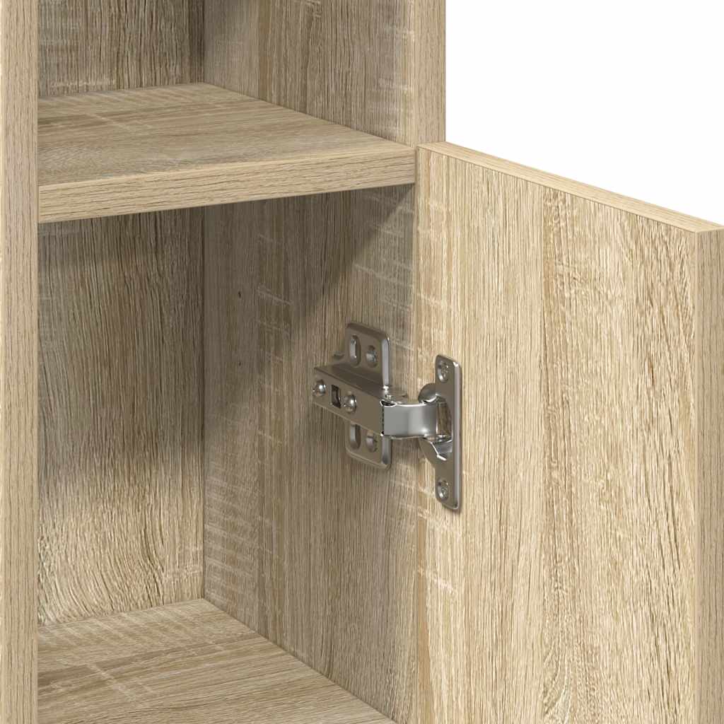 Bathroom cabinet with roller stand, sonoma oak, 20.5x22x90 cm