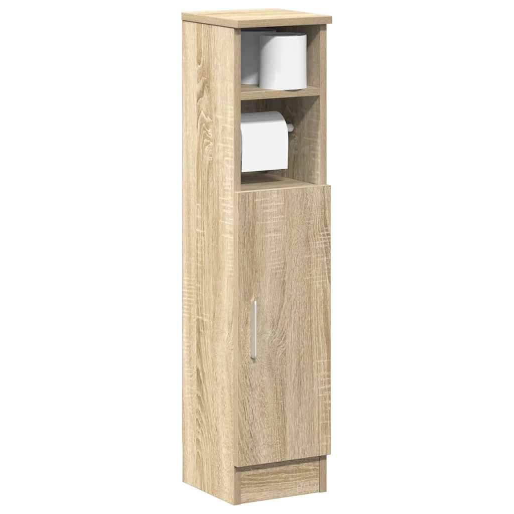 Bathroom cabinet with roller stand, sonoma oak, 20.5x22x90 cm