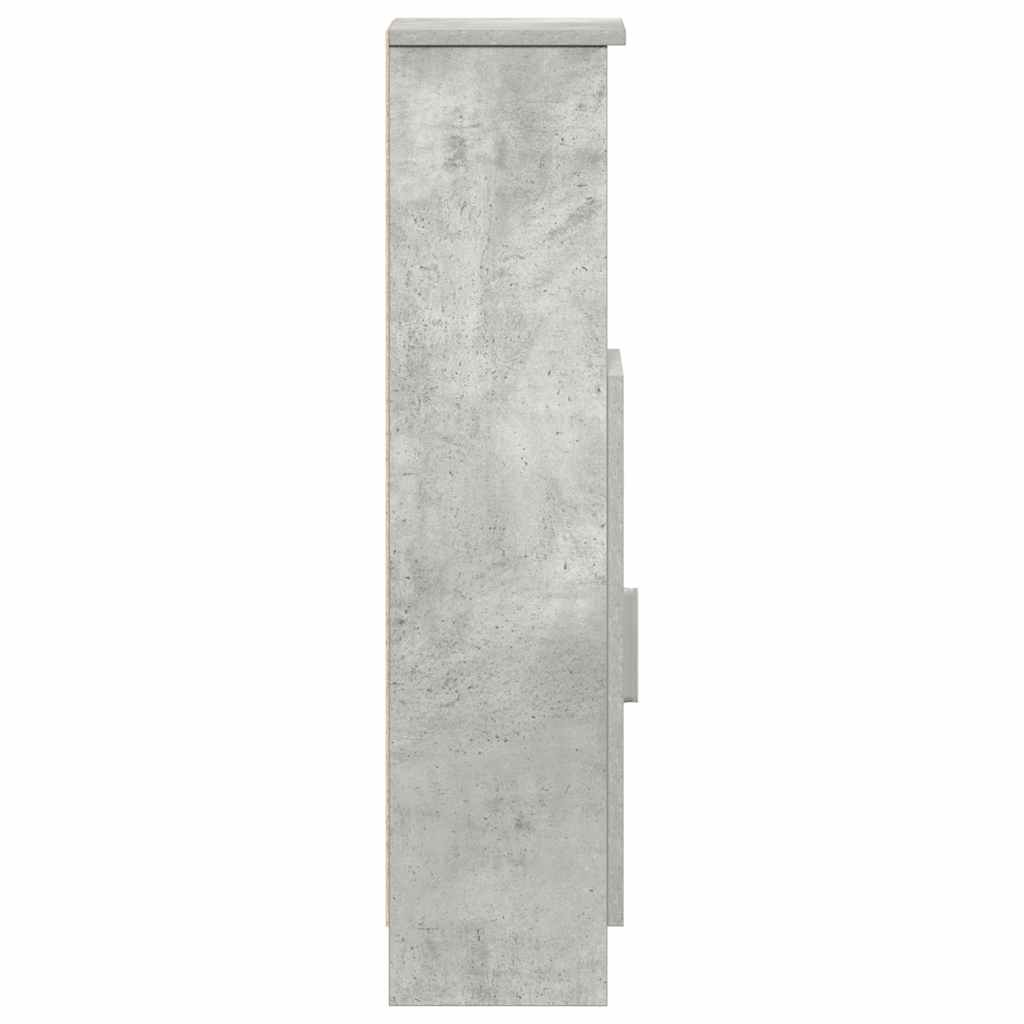 Bathroom cabinet with roller stand, concrete grey, 20.5x22x90 cm