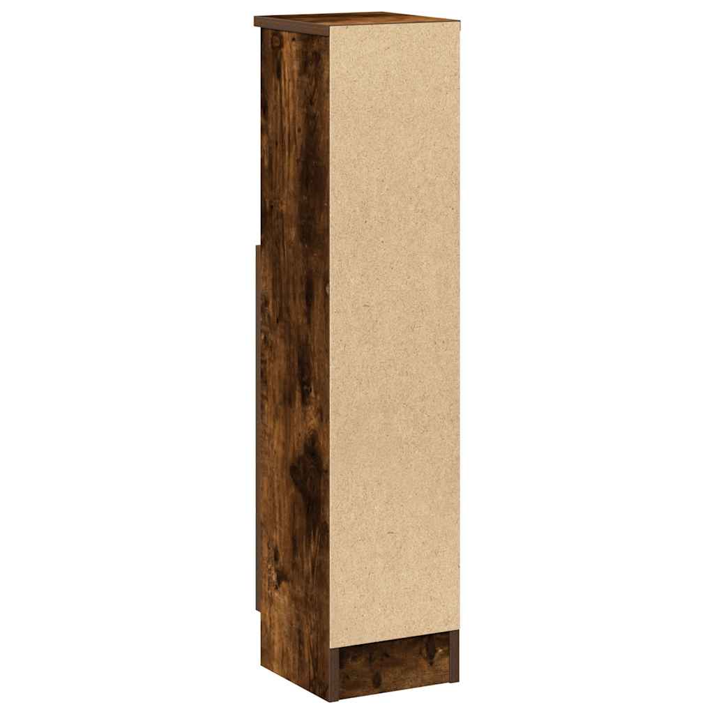 Bathroom cabinet with roller stand, smoked oak, 20.5x22x90 cm