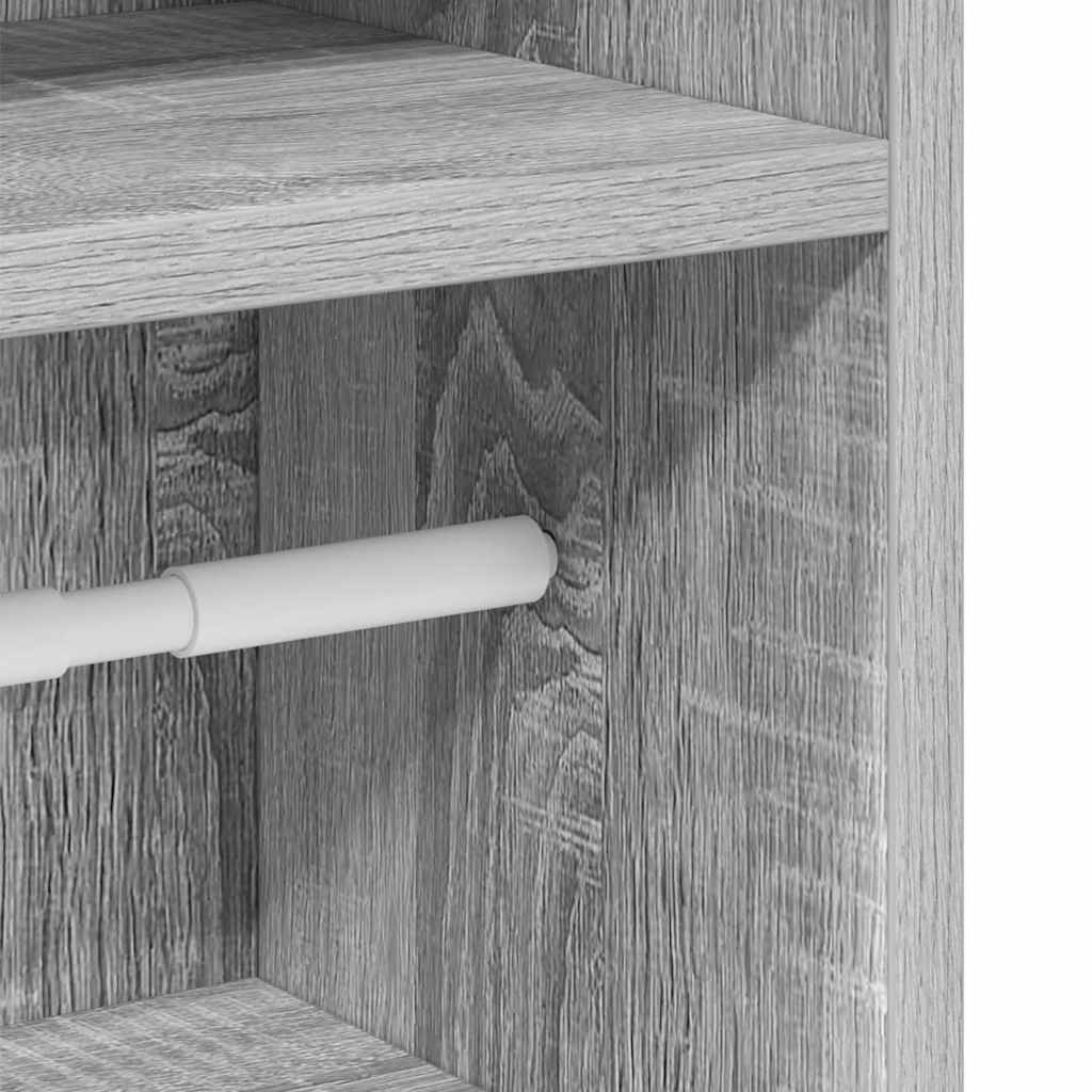 Bathroom cabinet with roller stand, sonoma grey, 20.5x22x90 cm