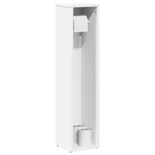 Bathroom cabinet with roller stand, white, 20.5x20x90 cm