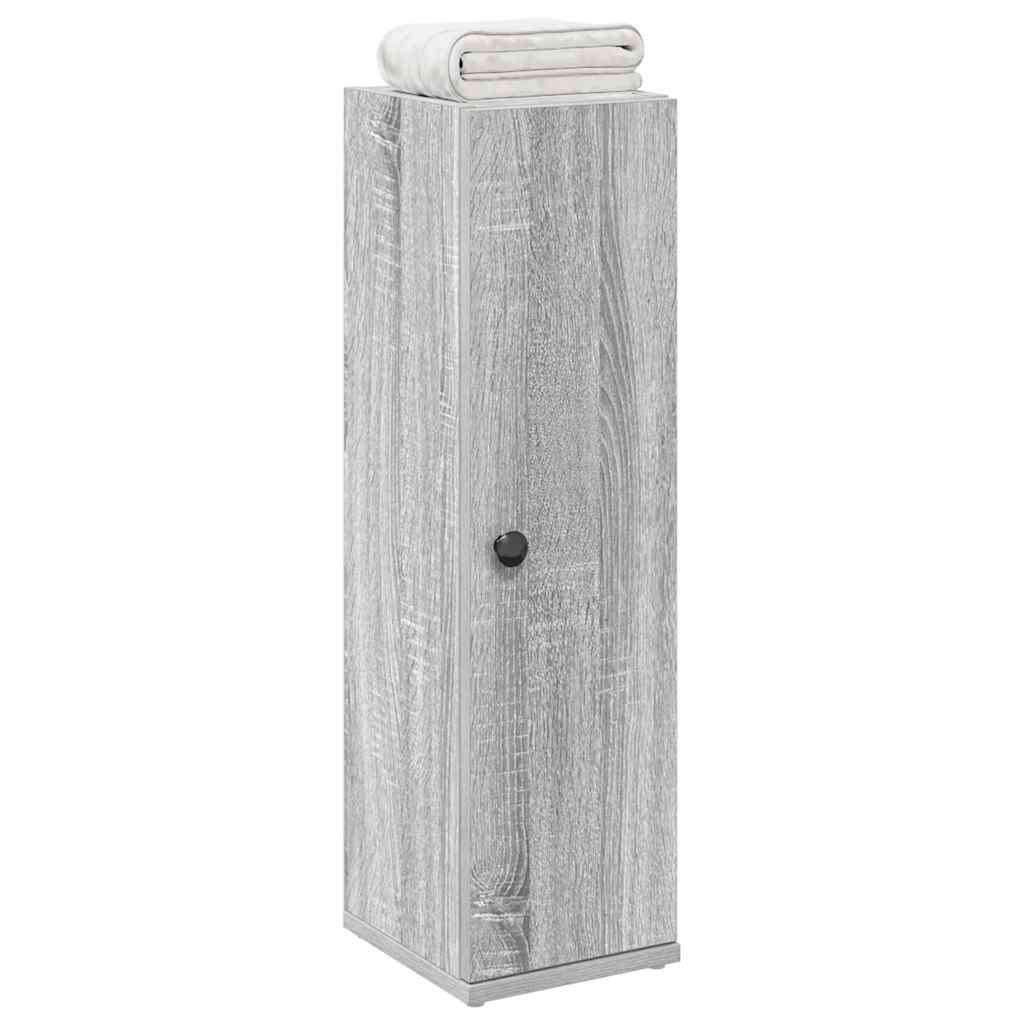 Bathroom cabinet with roller stand, sonoma gray, 20.5x22x72 cm