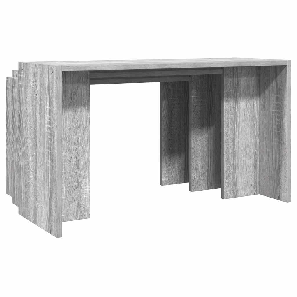 Side tables, 3 pcs., sonoma grey, engineered wood