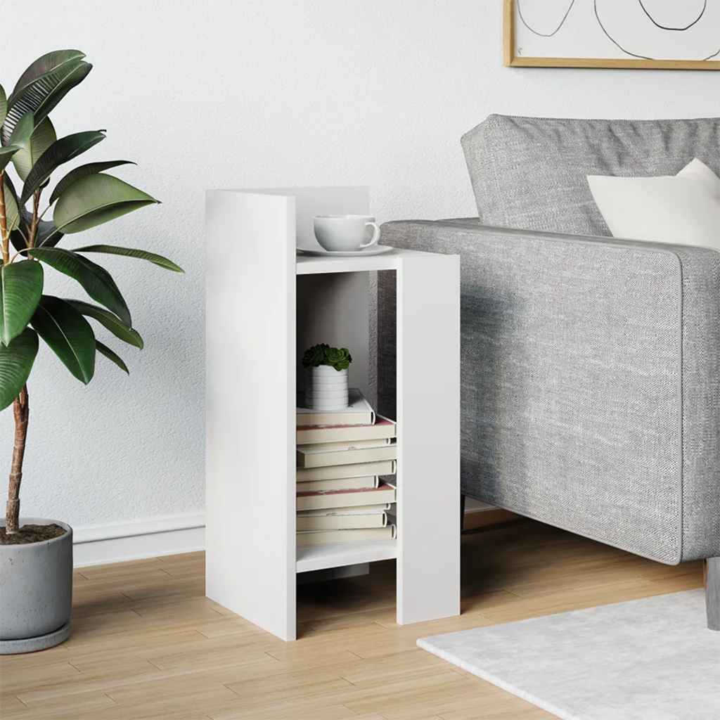 Side table with white shelf 25.5x27x60 cm