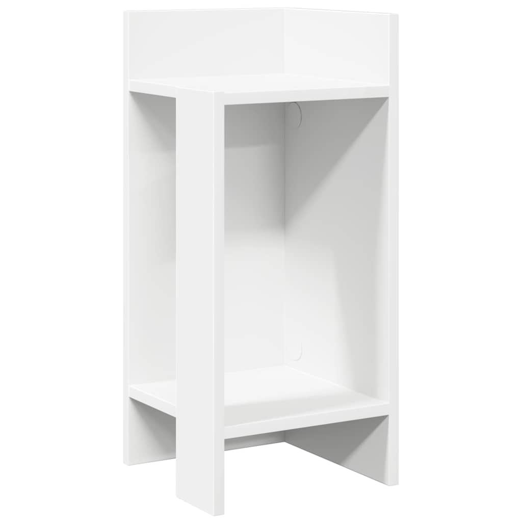 Side tables 2 pcs with white shelf 25.5x27x60 cm