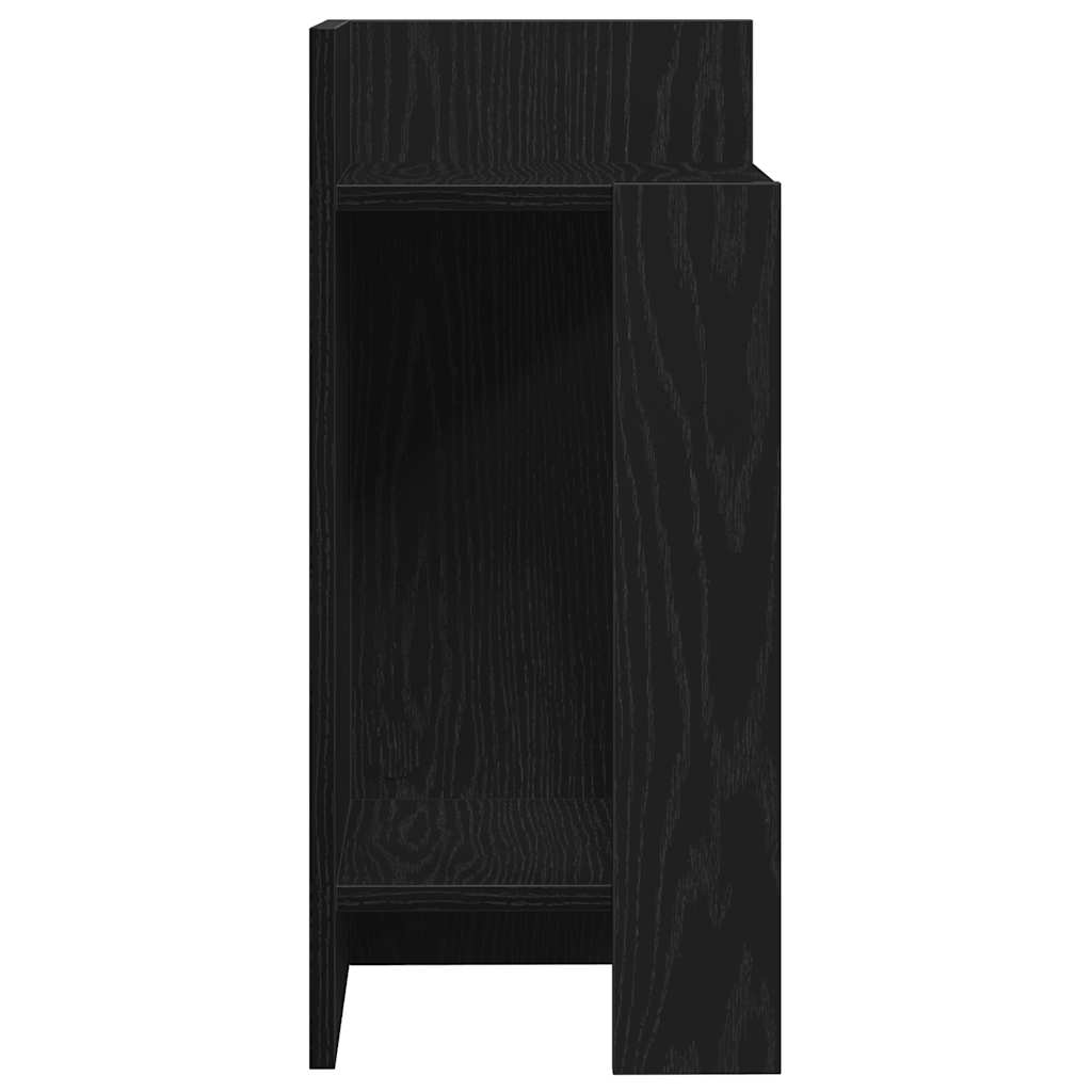 Side tables 2 pcs with black shelf 25.5x27x60 cm