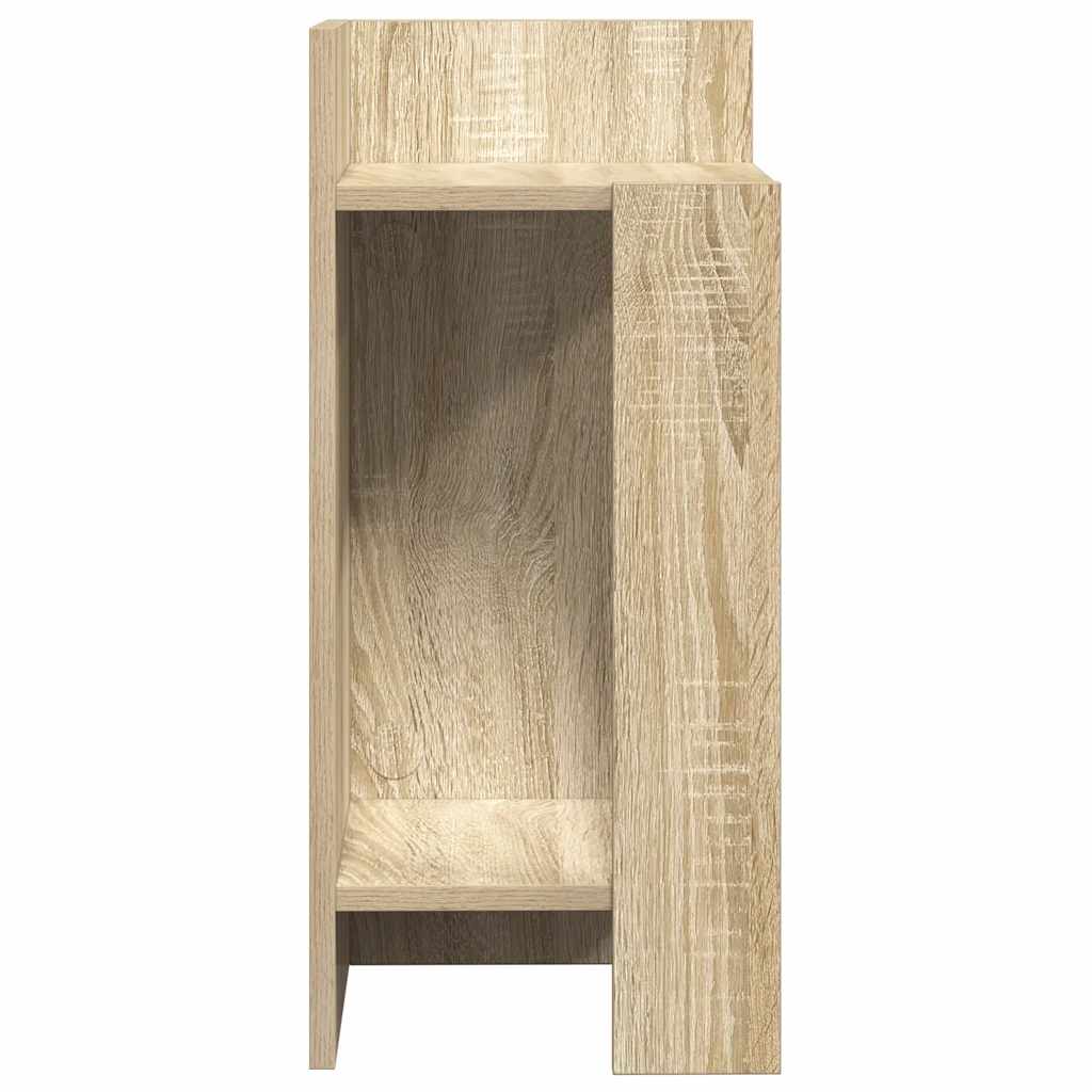 Side tables 2 pcs with shelf Sonoma Oak 25.5x27x60 cm