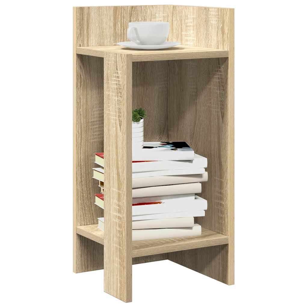 Side tables 2 pcs with shelf Sonoma Oak 25.5x27x60 cm