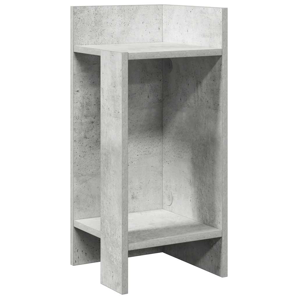 Side table with shelf concrete gray 25.5x27x60 cm