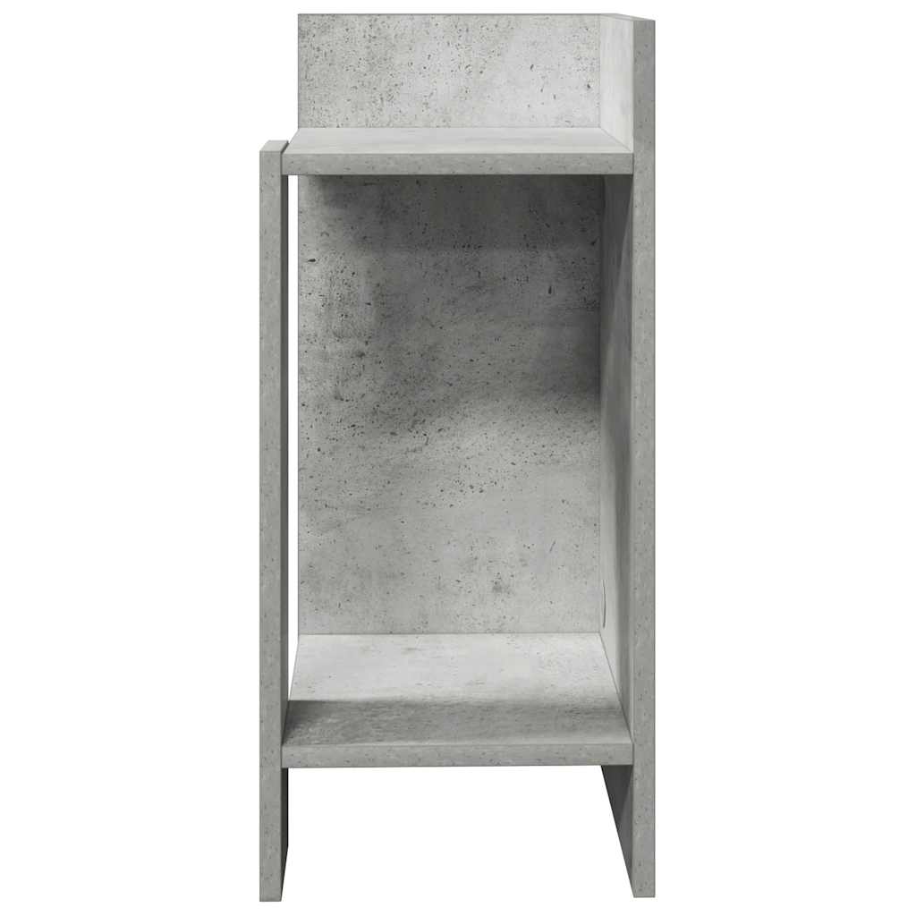 Side table with shelf concrete gray 25.5x27x60 cm