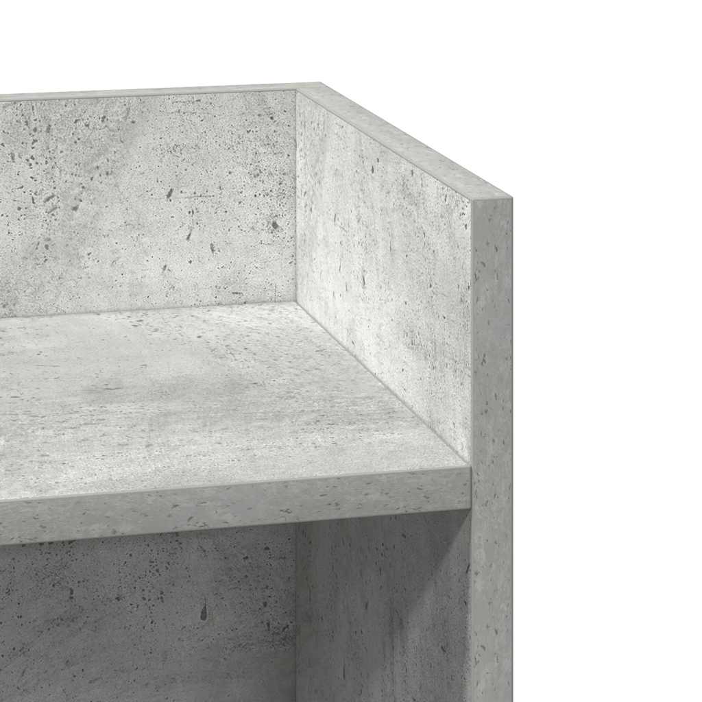 Side table with shelf concrete gray 25.5x27x60 cm